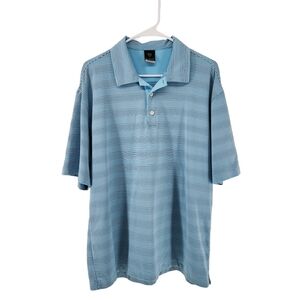 Nike Men's Golf Athletic Dri-Fit UV Pinstripe Polo Shirt - L